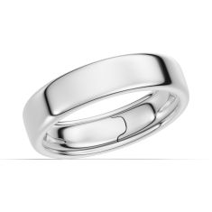 Men's Luxfit™ 6mm 14k White Gold Wedding Band - Sizes 10-11.5