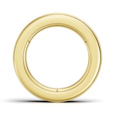 Luxfit 1 1/4ctw Round Diamond 14k Yellow Gold Eternity Wedding Band - Sizes 6-7.5