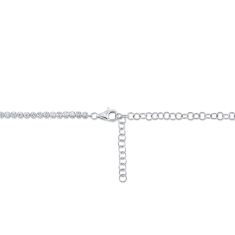 Shy Creation 6 3/4ctw Diamond 14k White Gold Tennis Necklace