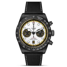 Black Bay Chronograph Carbon 26 White Dial Black Strap Watch 42mm - M79377KN-0003