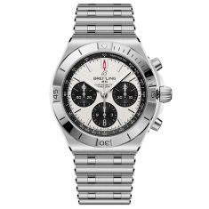 Breitling Chronomat B01 Chronograph 42 White Dial Stainless Steel Watch 42mm - AB0158101A1A1 1