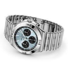 Breitling Chronomat B01 Chronograph 42 Ice Blue Dial Stainless Steel and Platinum Watch 42mm - PB0158101C1A1