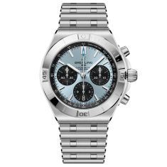 Breitling Chronomat B01 Chronograph 42 Ice Blue Dial Stainless Steel and Platinum Watch 42mm - PB0158101C1A1 1