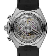 Breitling Chronomat B01 Chronograph 42 Ice Blue Dial Platinum Bezel Black Rubber Strap Watch 42mm - PB0158101C1S1