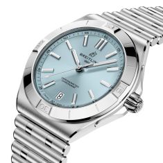 Breitling Chronomat B31 Automatic 40 Ice Blue Dial Stainless Steel and Platinum Watch 40mm - PB3114101C1A1