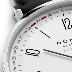 NOMOS Tangente Neomatik 38 Update White Dial Black Leather Strap Watch 38.5mm - 147