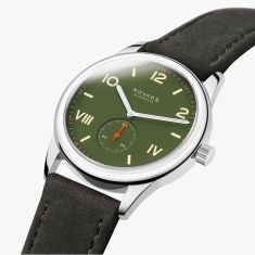 NOMOS Club Campus 38 All Olive Anthracite Vegan Velour Strap Watch 38mm - 739.GB