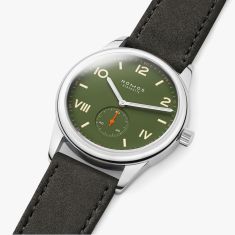 NOMOS Club Campus 38 All Olive Anthracite Vegan Velour Strap Watch 38mm - 739.GB