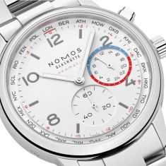 NOMOS Club Sport Neomatik Worldtimer White Dial Stainless Steel Bracelet Watch 40mm - 792