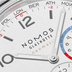 NOMOS Club Sport Neomatik Worldtimer White Dial Stainless Steel Bracelet Watch 40mm - 792