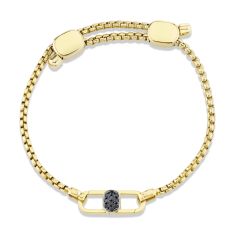 Men's Shy Creation 1/5ctw Black Diamond 14k Yellow Gold Box Chain Bracelet Men's Shy Creation 1/5ctw Black Diamond 14k Yellow Gold Box Chain Bracelet