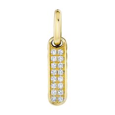 Men's Shy Creation 1/8ctw Diamond 14k Yellow Gold Bar Dog Tag Pendant Men's Shy Creation 1/8ctw Diamond 14k Yellow Gold Bar Dog Tag Pendant