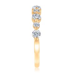 3/4ctw Diamond 14k Yellow Gold Wedding Band - 80th Anniversary Collection