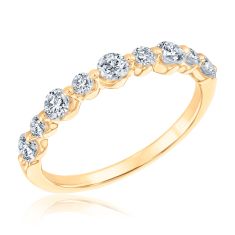 3/4ctw Diamond 14k Yellow Gold Wedding Band - 80th Anniversary Collection