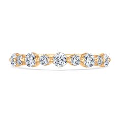 3/4ctw Diamond 14k Yellow Gold Wedding Band - 80th Anniversary Collection