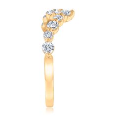 1/2ctw Diamond 14k Yellow Gold Curved Wedding Band - 80th Anniversary Collection