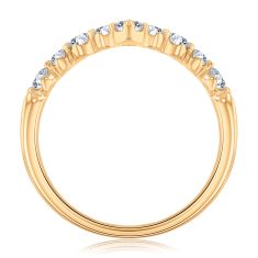 1/2ctw Diamond 14k Yellow Gold Curved Wedding Band - 80th Anniversary Collection
