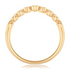 1/3ctw Diamond 14k Yellow Gold Curved Wedding Band - 80th Anniversary Collection