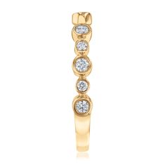 1/4ctw Round Diamond 14k Yellow Gold Open Wedding Band - 80th Anniversary Collection