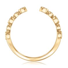 1/4ctw Round Diamond 14k Yellow Gold Open Wedding Band - 80th Anniversary Collection