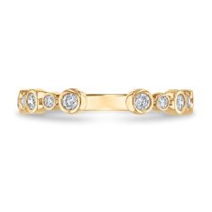 1/4ctw Round Diamond 14k Yellow Gold Open Wedding Band - 80th Anniversary Collection