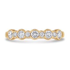 1/2ctw Round Diamond 14k Yellow Gold Wedding Band - 80th Anniversary Collection