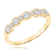 1/2ctw Round Diamond 14k Yellow Gold Wedding Band - 80th Anniversary Collection