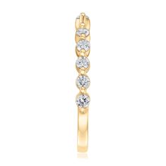1/3ctw Round Diamond 14k Yellow Gold Open Wedding Band - 80th Anniversary Collection