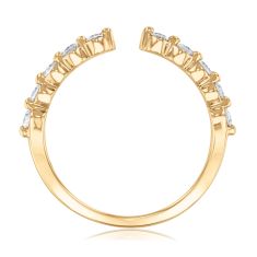 1/3ctw Round Diamond 14k Yellow Gold Open Wedding Band - 80th Anniversary Collection