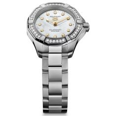 TAG Heuer AQUARACER Professional 100 Solargraph Quartz White Dial Diamond Stainless Steel Watch 28mm - WBP141J.BA0049