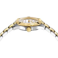 TAG Heuer AQUARACER Professional 100 Solargraph White Dial Two-Tone Watch 28mm - WBP1423.BB0006
