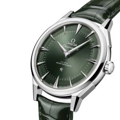 OMEGA Constellation Observatory Green Dial Green Leather Strap Watch 39.4mm - 14013392110001