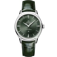 OMEGA Constellation Observatory Green Dial Green Leather Strap