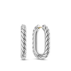David Yurman DY Madison Cable Hoop Earrings in Sterling Silver, 29.3mm 1