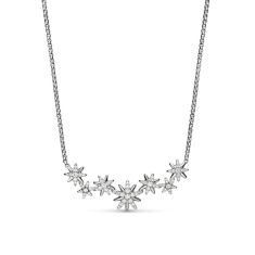 David Yurman Starburst Cluster Necklace in Sterling Silver with Diamonds, 15.5mm 1