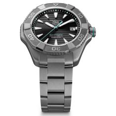TAG Heuer AQUARACER Professional 200 Solargraph Quartz Black Dial Titanium Watch 40mm - WBP1184.BF0008