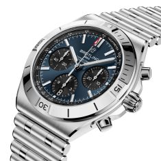 Breitling Chronomat B01 Chronograph 42 Blue Dial Stainless Steel Watch 42mm - AB0158101C1A1
