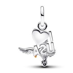 Pandora I Love the USA and Bald Eagle Double Dangle Charm