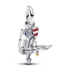 Pandora I Love the USA and Bald Eagle Double Dangle Charm Pandora I Love the USA and Bald Eagle Double Dangle Charm
