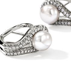 John Hardy Surf 1/3ctw Pearl Sterling Silver Stud Earrings