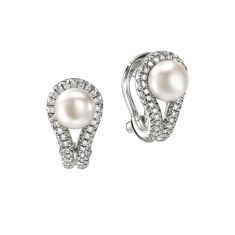 John Hardy Surf 1/3ctw Pearl Sterling Silver Stud Earrings John Hardy Surf 1/3ctw Pearl Sterling Silver Stud Earrings