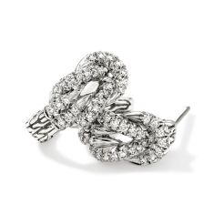 John Hardy Love Knot 3/8ctw Sterling Silver Stud Earrings