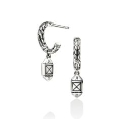 John Hardy Icon Stud Two-Tone 14k Yellow Gold and Sterling Silver Earrings