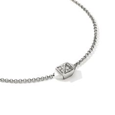 John Hardy Icon Stud 1/12ctw Diamond Sterling Silver Pendant Necklace