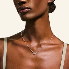 John Hardy Icon Stud 1/12ctw Diamond Sterling Silver Pendant Necklace