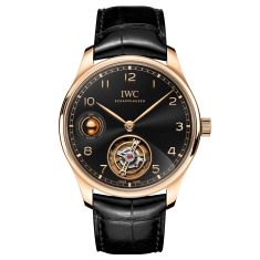 IWC Portugieser Hand-Wound Tourbillon Day and Night Black Dial Black Leather Strap Watch 42.4mm - IW545901 IWC Portugieser Hand-Wound Tourbillon Day and Night Black Dial Black Leather Strap Watch 42.4mm - IW545901