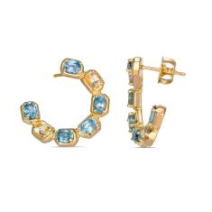 Le Vian® Montana Sapphire Ombré™ 14k Honey Gold™ Open Hoop Earrings