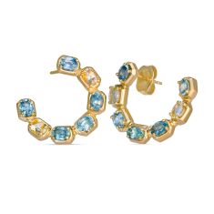 Le Vian® Montana Sapphire Ombré™ 14k Honey Gold™ Open Hoop Earrings Le Vian® Montana Sapphire Ombré™ 14k Honey Gold™ Open Hoop Earrings