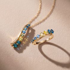 Le Vian® Montana Sapphire Ombré™ 14k Honey Gold™ Pendant Necklace
