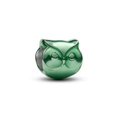 Pandora Green Owl Mini Charm